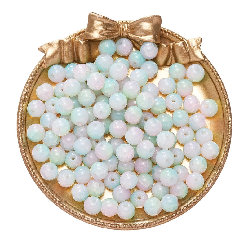 50 PCS/Package Diameter 10mm Diameter 4mm Diameter 8mm Glass Solid Color Jewelry Accessories