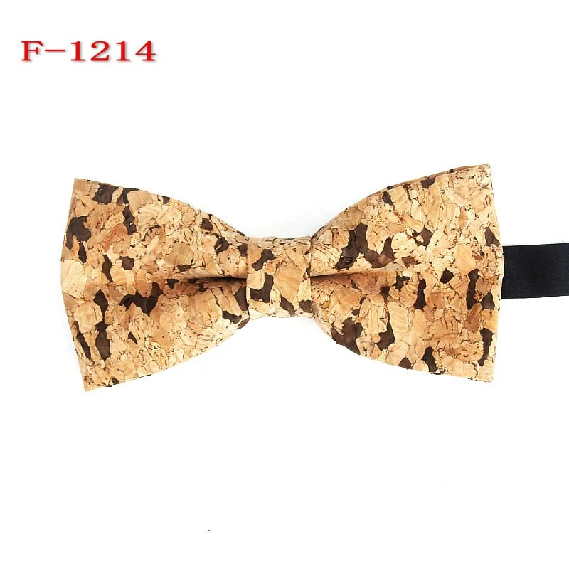 New Bow Tie Male Cork Bow Ties Creative Wood Grain Bow Tie Wedding Groom Host Bowtie Gifts for Men Business Men's Accessories