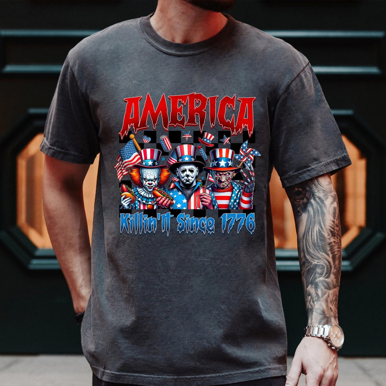 Loveyoufancy Horror Movie Fourth Of July Shirt