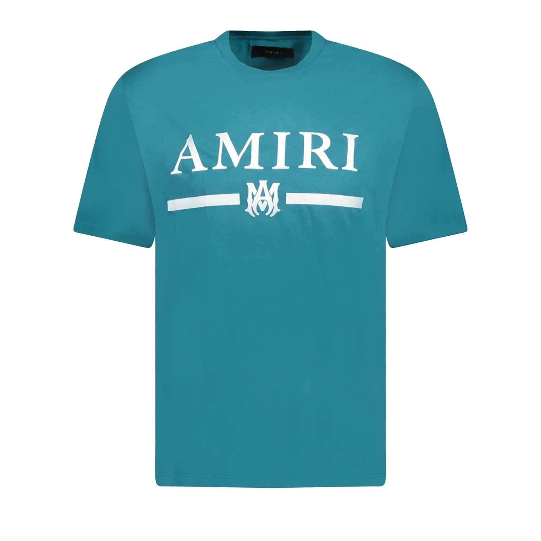 Amiri MA Bar Logo T-Shirt in Teal