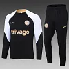 2023/2024 Chelsea Half-Pull Training Suit Black Football Shirt 1:1 Thai Quality Set