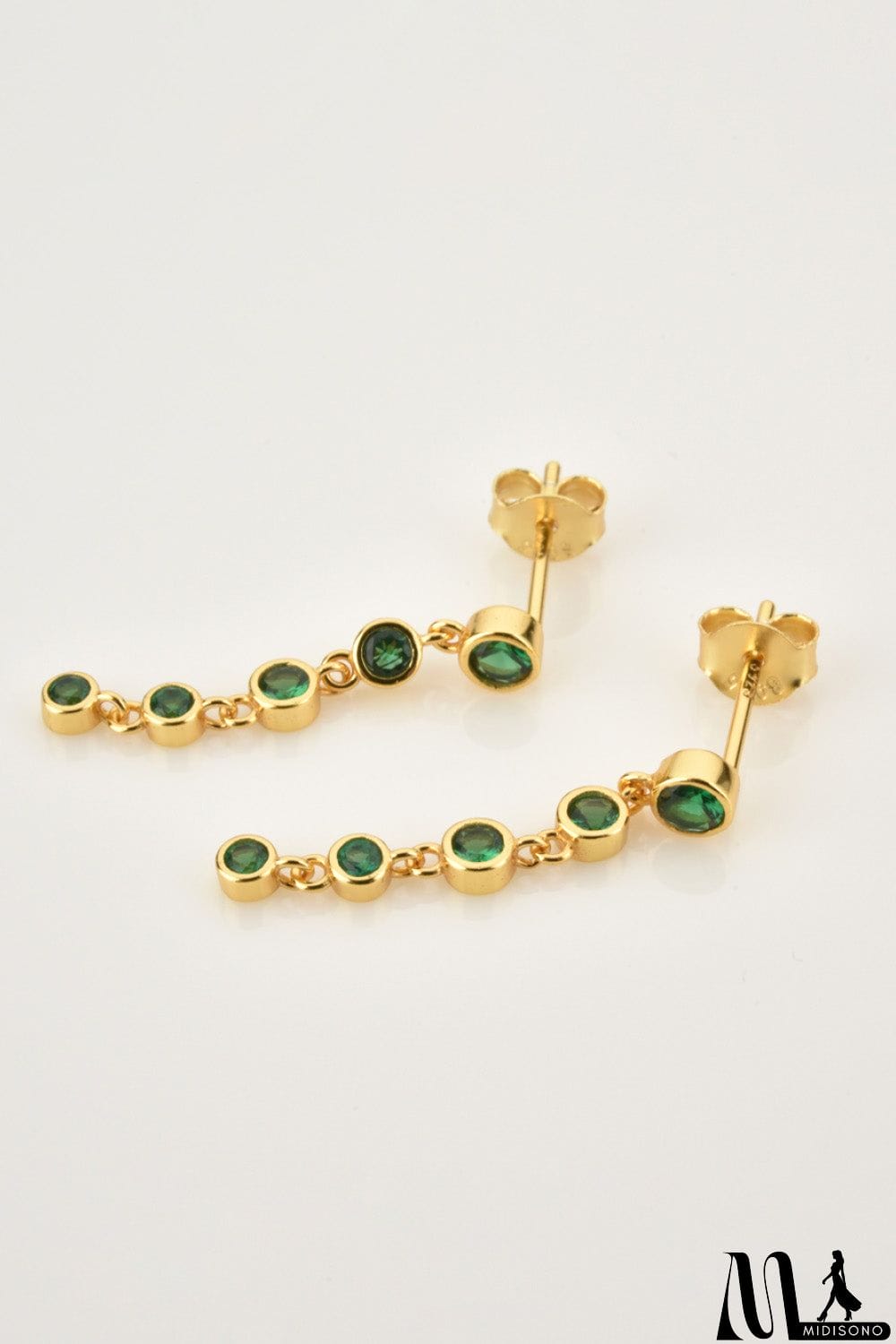 MidiSono - Inlaid Zircon 925 Sterling Silver Earrings