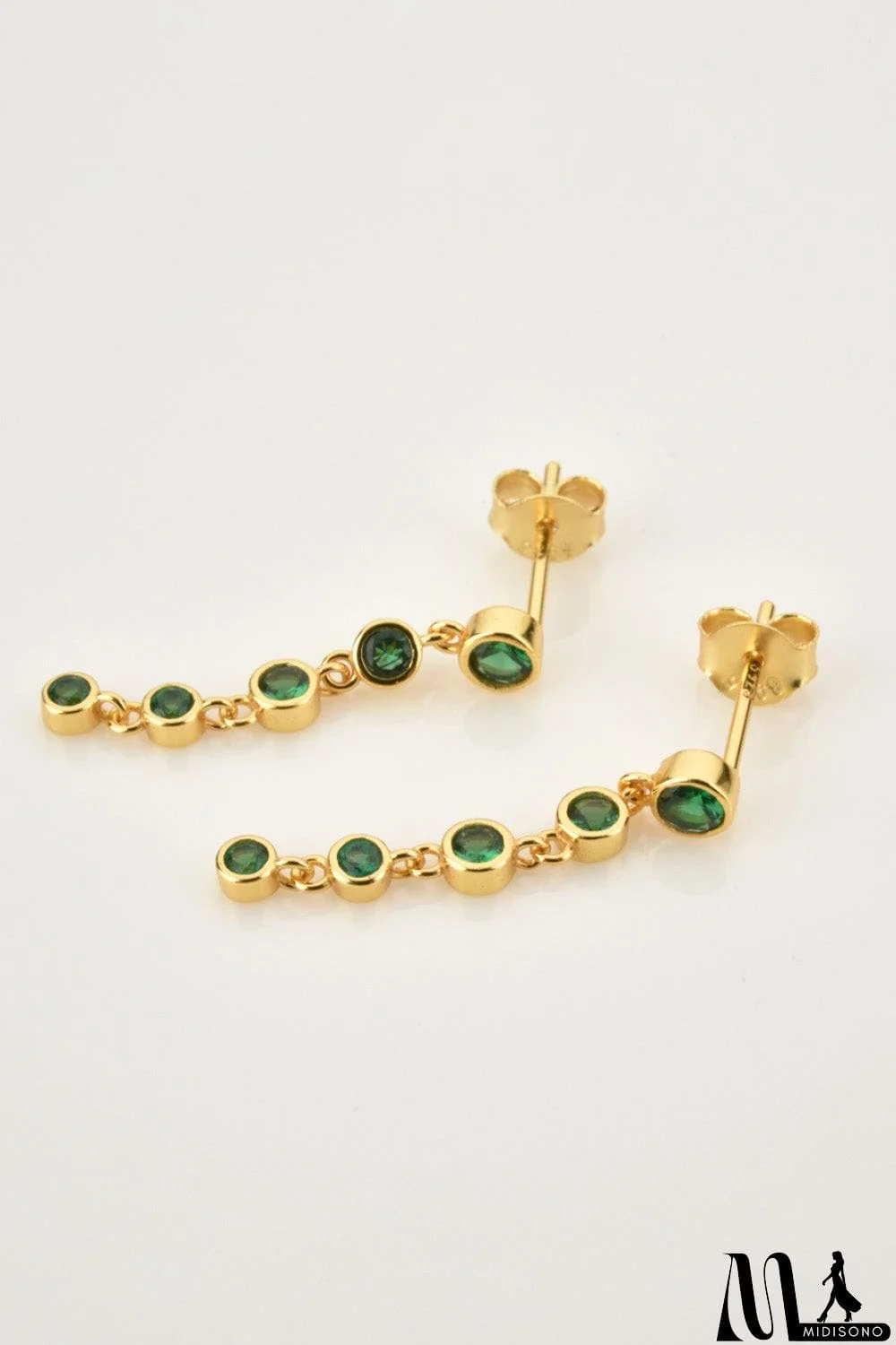 MidiSono - Inlaid Zircon 925 Sterling Silver Earrings