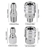 4Pcs High Pressure Washer Adapter Set Stainless Steel 1/4 Quick Plug Connector