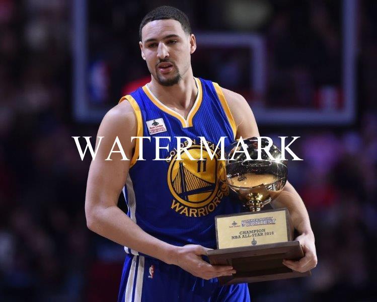 KLAY THOMPSON 3 Point Champion Golden State Warriors Glossy 8 x 10 Photo Poster painting Poster