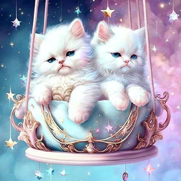 Sweet Cat 30*30CM(Canvas) Full Round Drill Diamond Painting gbfke