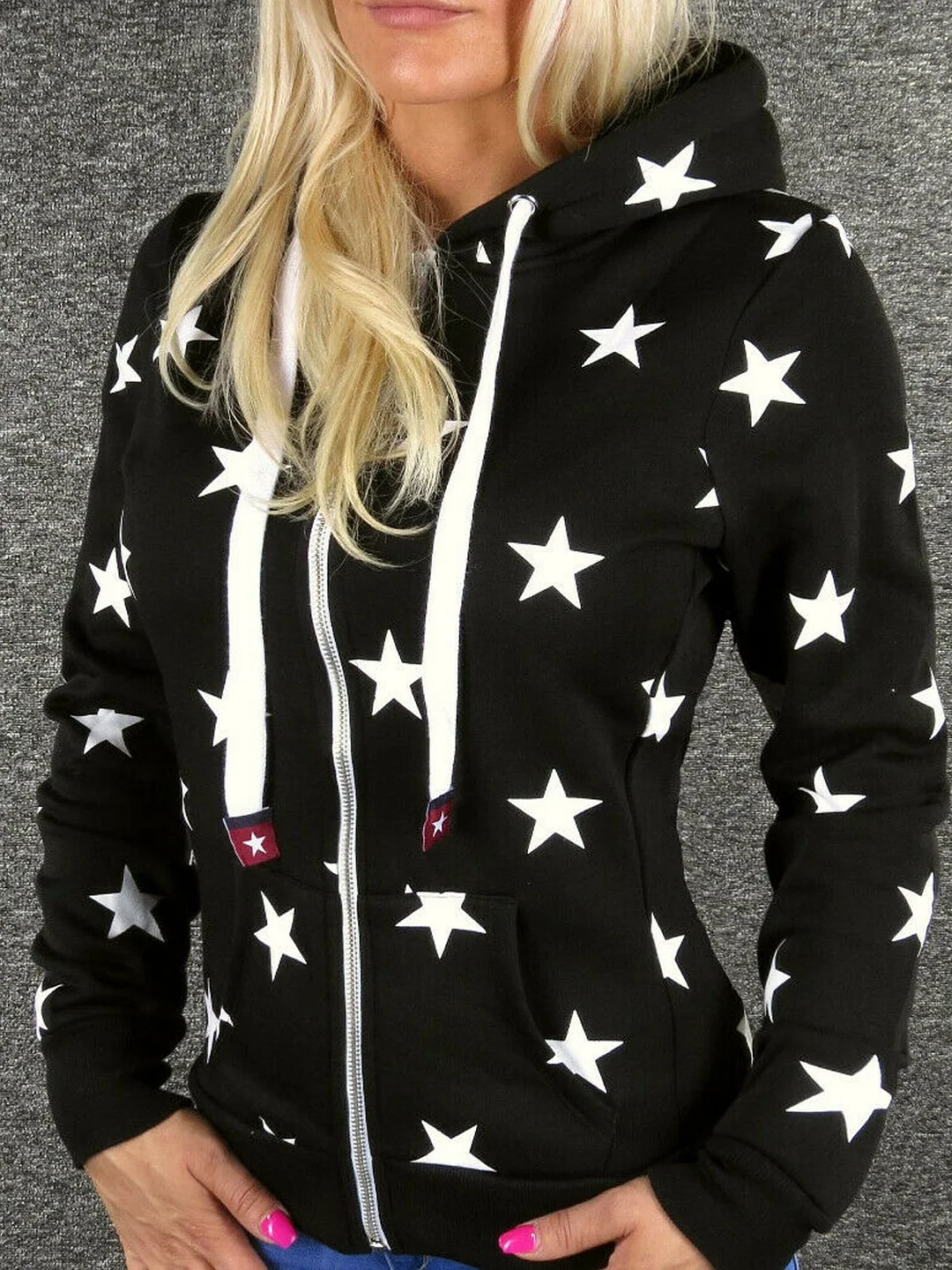 Long Sleeve Printed Star Knit coat