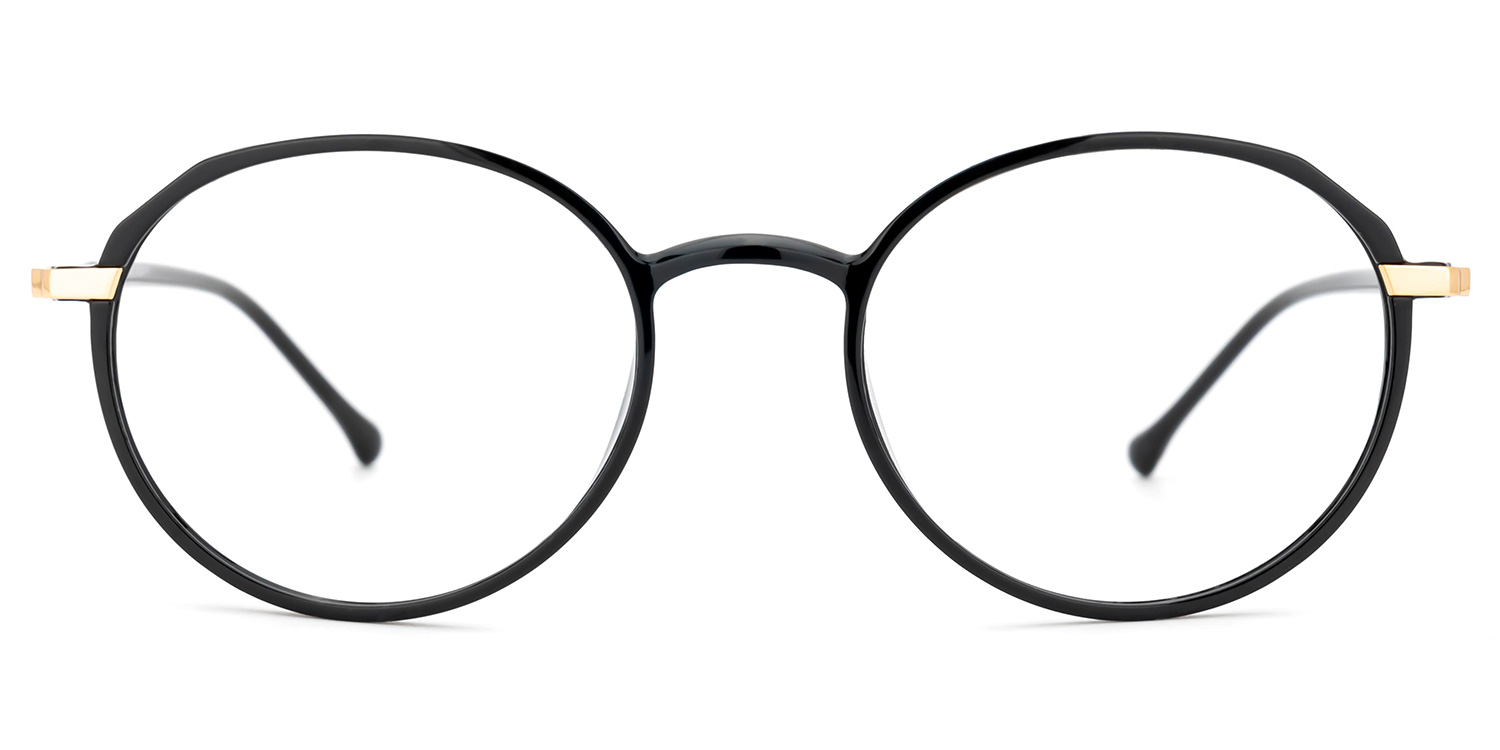 Billy Schwarz Rund Brille Schwarz