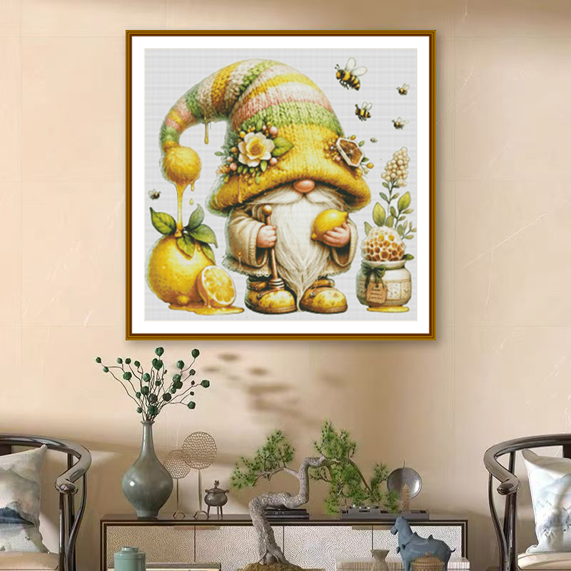 1set DIY Printed Cross Stitch Kit [ZZ6177-LEMON Dwarfs] Cross Stitch Kit Painting Fairy Cross Stitch
