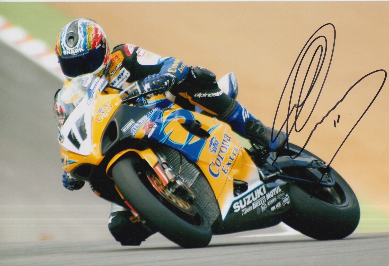 Troy Corser Hand Signed Suzuki 12x8 Photo Poster painting 1.