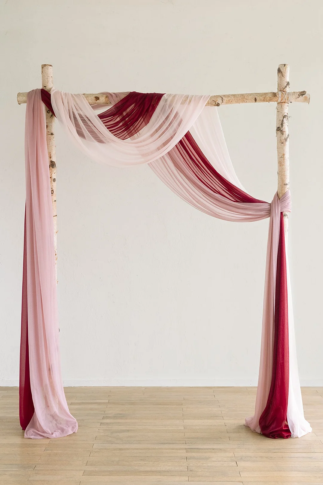 Sheer Wedding Arch Draping 30"w x 20ft  - Ombre Colors
