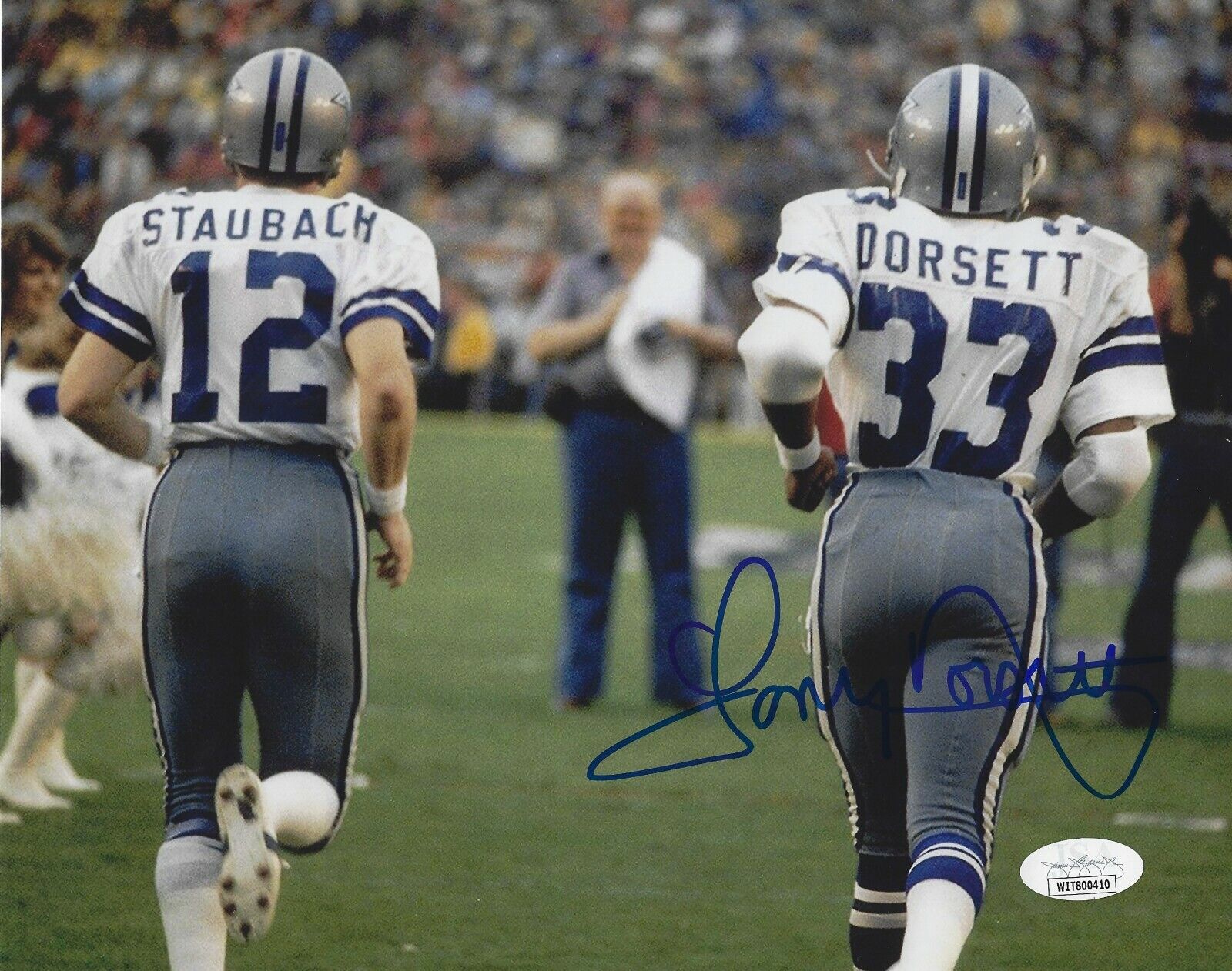 Autographed TONY DORSETT Dallas Cowboys 8x10 Photo Poster painting - w/JSA COA