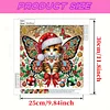 Christmas Cat - Diamond Painting - Partial Special Shaped Drill(Canvas|30*30cm)