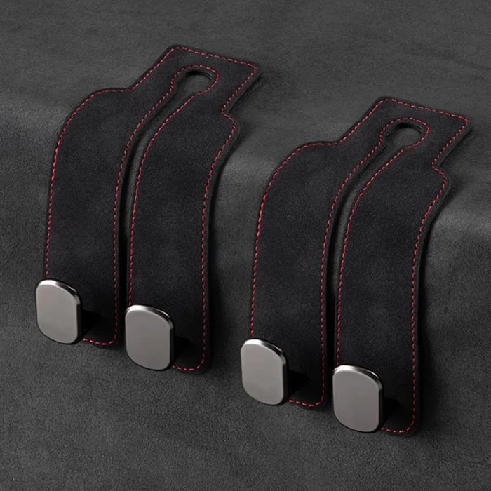 TwinHook Leather Car Headrest Hangers 