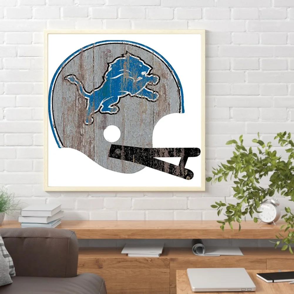 Diamond Painting - Full Round Drill - Detroit Lions(30*30cm)