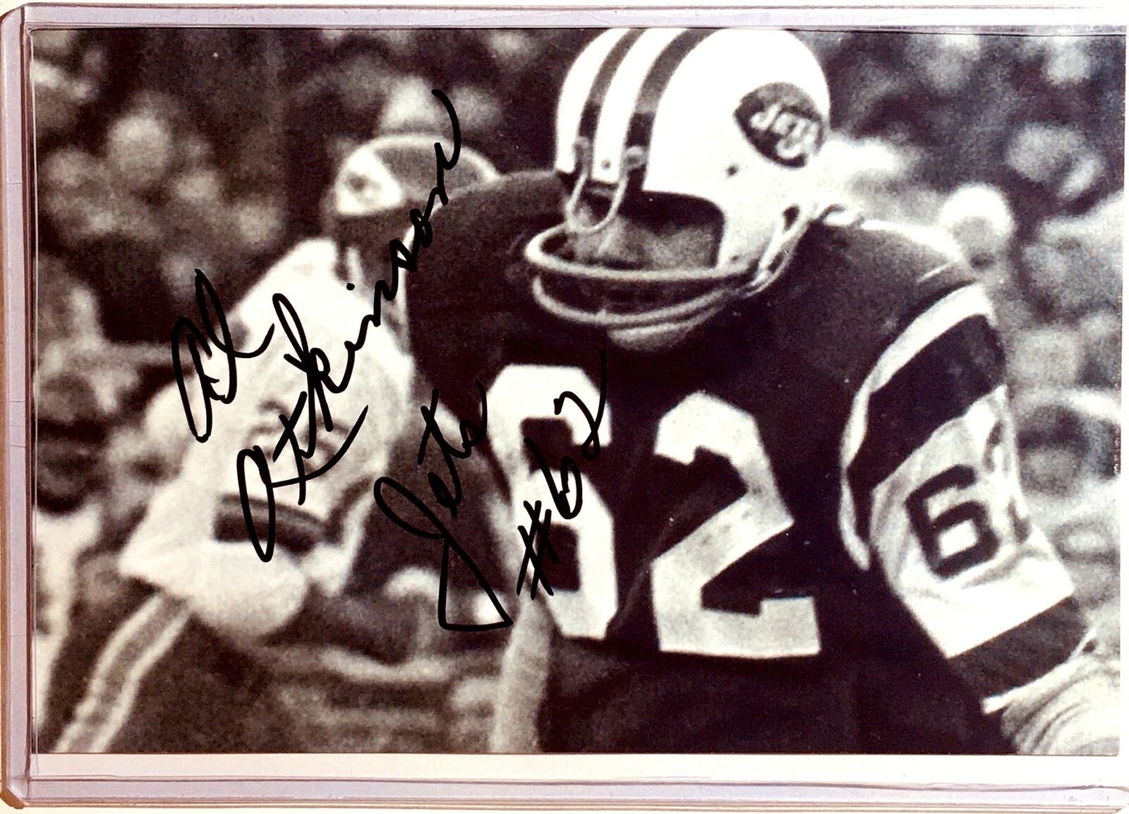 Al Atkinson Signed 4x6 Photo Poster painting New York Jets Villanova Wildcats Autograph Auto