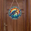 DIY Stained Glass Turtle Diamond Painting Acrylic Hanging Pendant