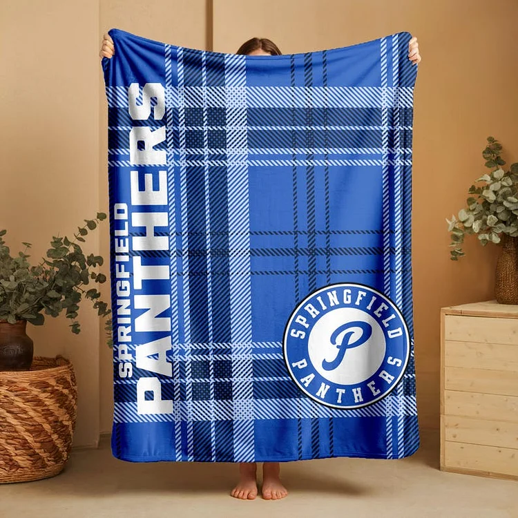 Custom Team Blanket, School Sport Team Logo Personalized Blanket, College Dorm Fleece, Personal Team Gift, Senior Night Graduation Gift