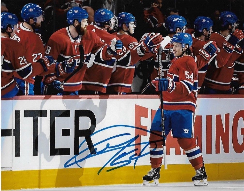 Montreal Canadiens Charles Hudon Signed Autographed 8x10 NHL Photo Poster painting COA #4