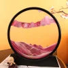Round quicksand painting living room hourglass glass decoration landscape painting office creative decoration