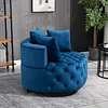 Cchcompanies Matthias Plush Velvet Barrel Chair with Solid Wood Legs - Available in 3 Colors