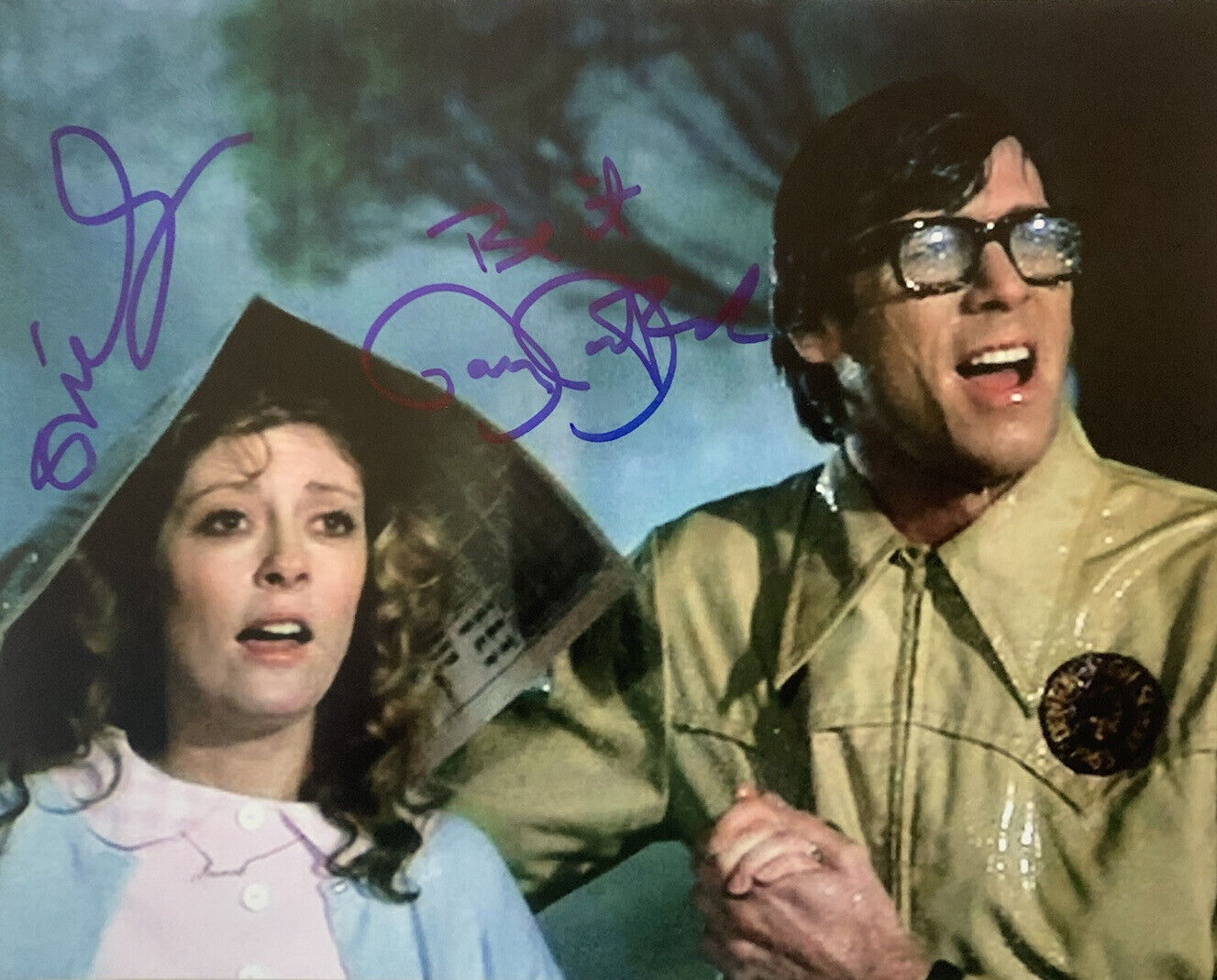 SUSAN SARANDON & BARRY BOSTWICK SIGNED 8x10 Photo Poster painting ROCKY HORROR PICTURE SHOW COA