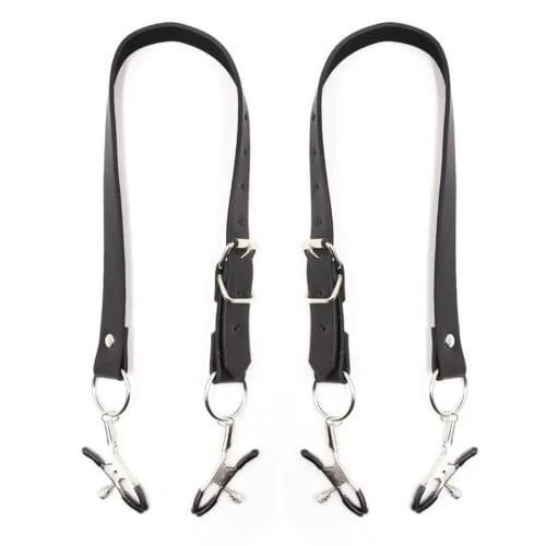 Pornhint Spread Labia Spreader Straps with Clamps Black