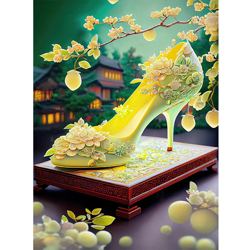 Full Round Diamond Painting 30*40cm - Dreamy Retro High Heels