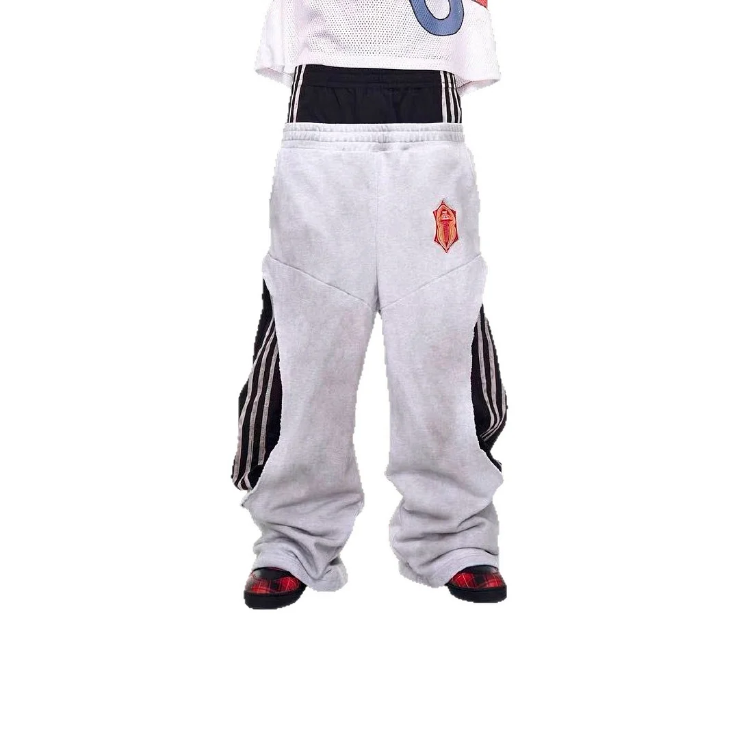 Athvotar Athvotar Autumn And Winter Festival High Street Fashion Splicing Tight Low-Rise Straight Slack Trousers Clothing