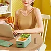 Electric Lunch Box Food Heater, Portable Electric Heating Lunch Box Food Heater, Rice Cooker Vent Box with HD Display Screen 1L, No Water Infusion