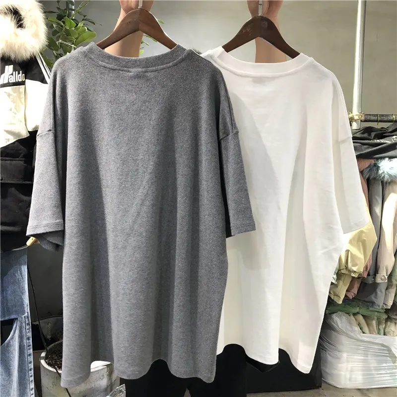 Brownm Brownm T-Shirt Female Ins Tide 2023 New Summer Korean Simple Letter Print Loose Students Show Thin Top