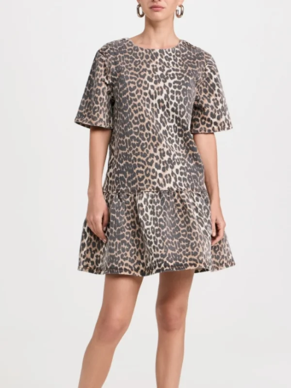 Leopard Printing Loose Baby Mini Dress