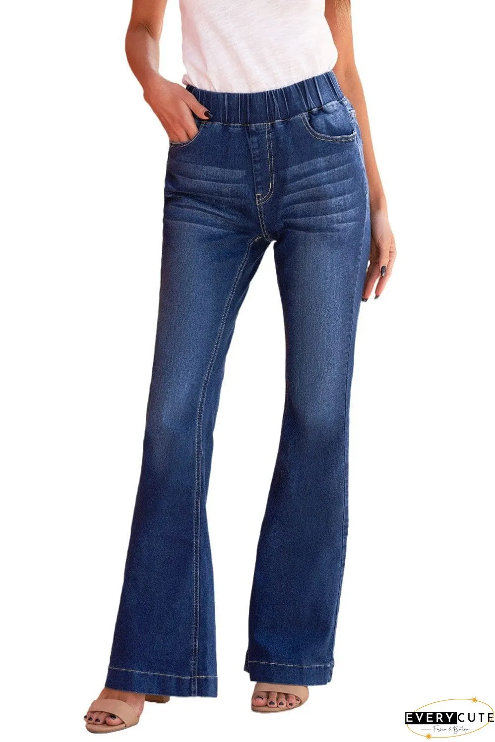 Trendy Flared Leg Jeans