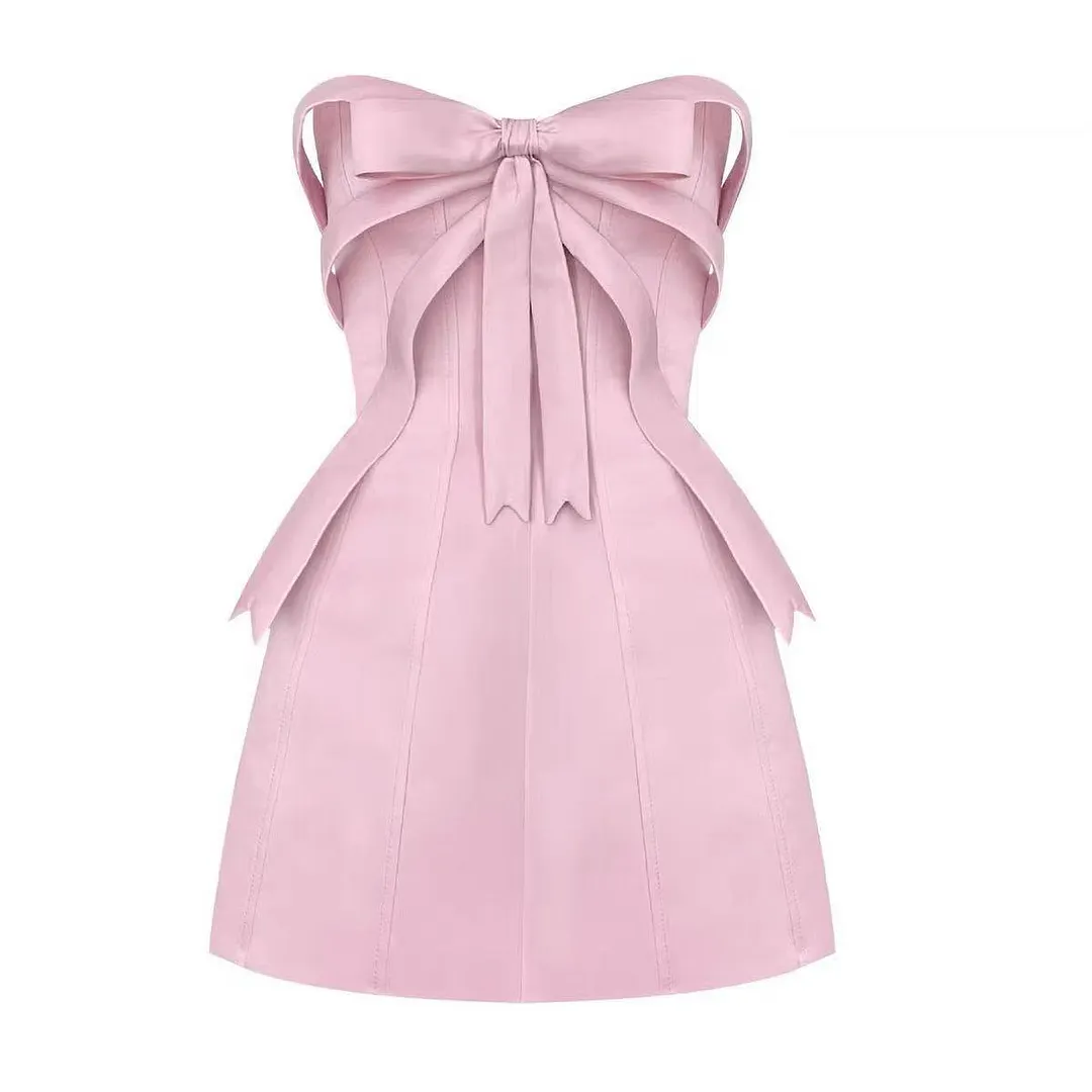 Brownm Thai Small Three-Dimensional Bow Design Corset Dress 2025 Popular Threostering Dress