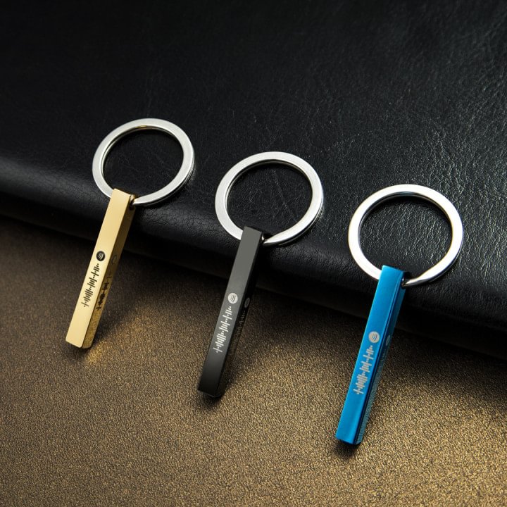 Scannable Spotify Code Keychain Vertical Bar Personalized Music Keychain