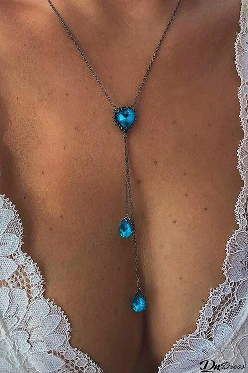 Sapphire Tassels Necklace