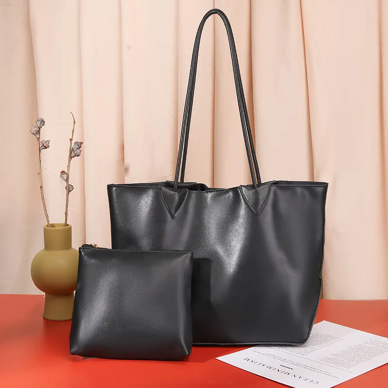 Vintage Leather Tote Bag