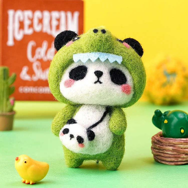 FeltingJoy - Panda Needle Felting Kit - Dinosaur