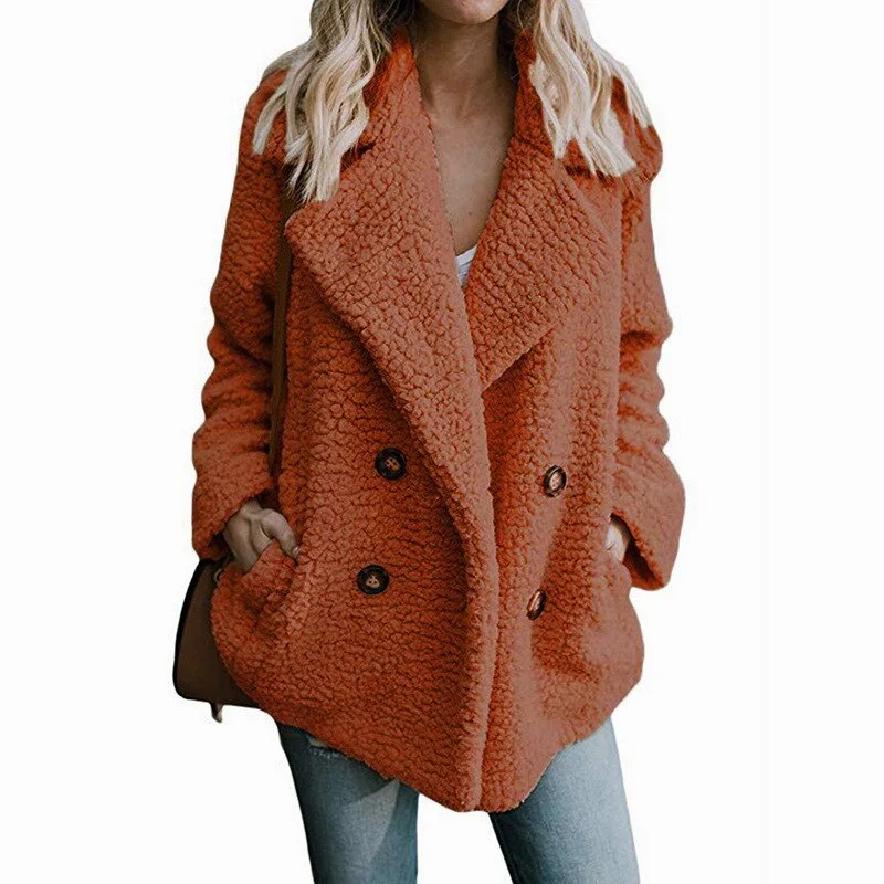 Teddy Fur Coat From Faux Fur Fluffy Overcoat Woman Winter Women's Jacket Female Long Sleeve Chaqueta Mujer