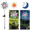 Solar Rainbow Pinwheel Garden Light with LED Solar Lights Solared Powered Wind Spinner Stake Waterproof Decorative Wind Spinner Lawn Lights for Lawn Patio Walkway Flower Bed