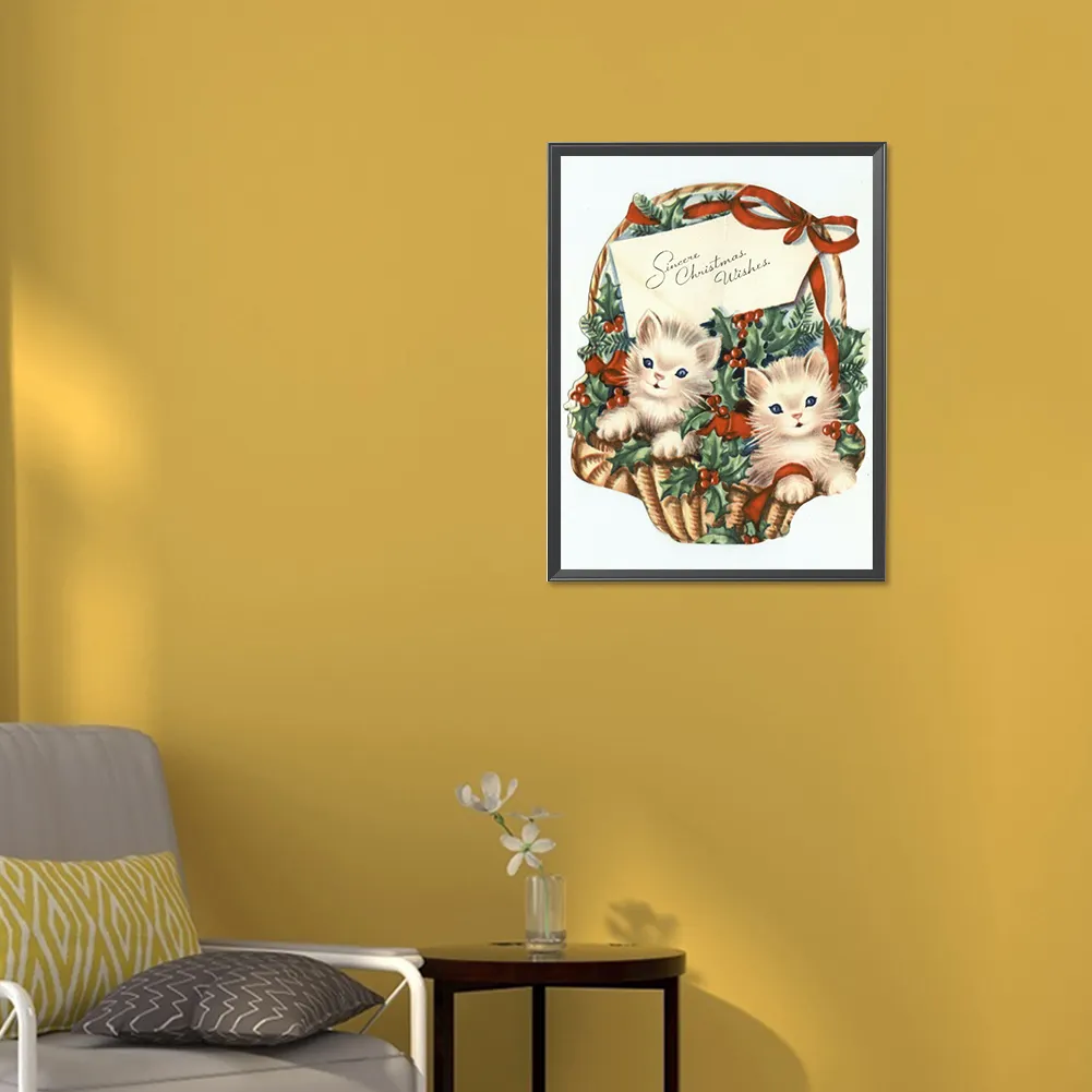Diamond Painting - Full Round Drill - Cat Gift Bar(Canvas|30*40cm)