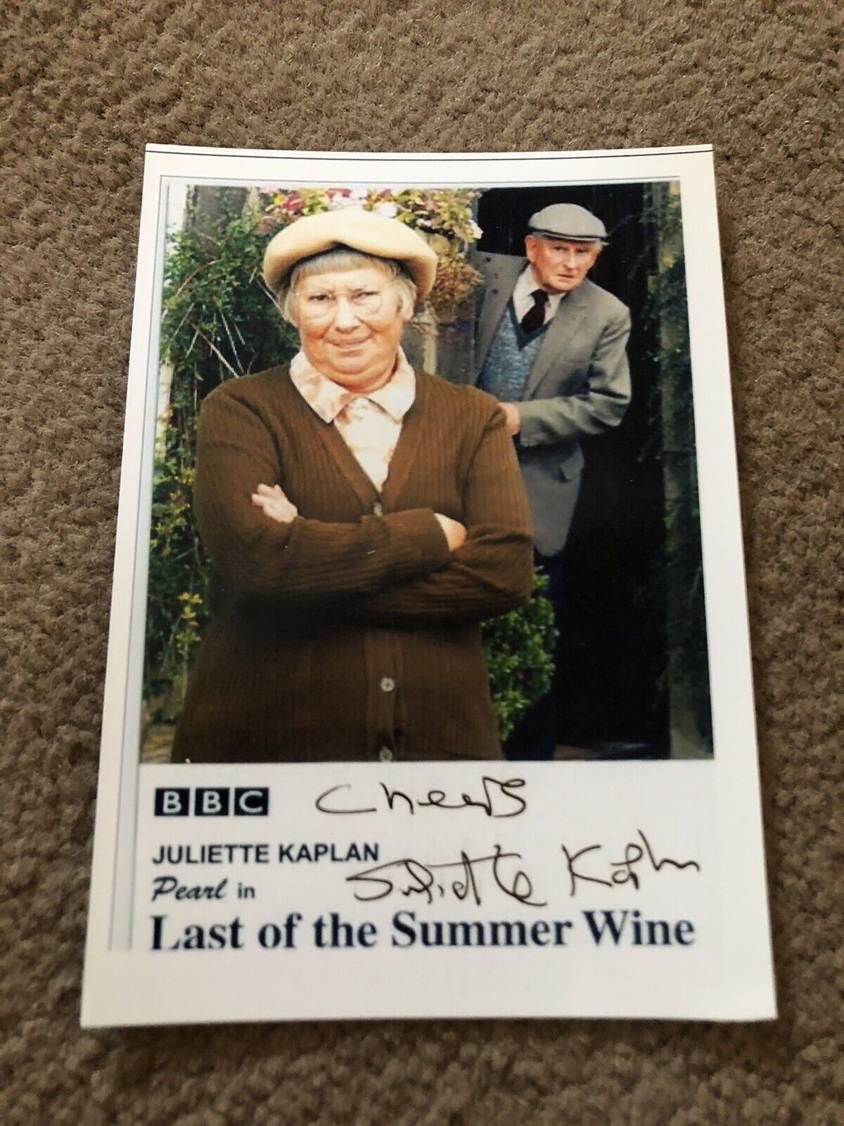 JULIETTE KAPLAN (LAST OF THE SUMMER WINE) SIGNED CAST Photo Poster painting- UNDEDICATED