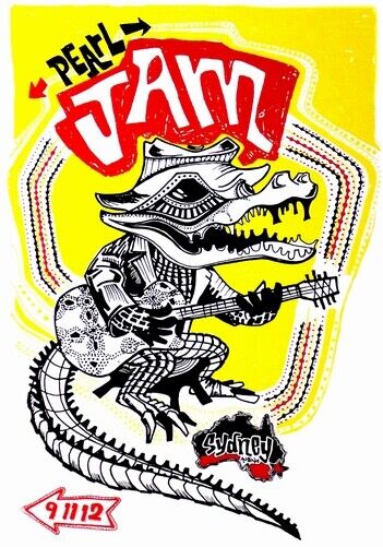 PEARL JAM POSTER - AUST TOUR SYDNEY - Photo Poster painting QUALITY INSERT -  POST!