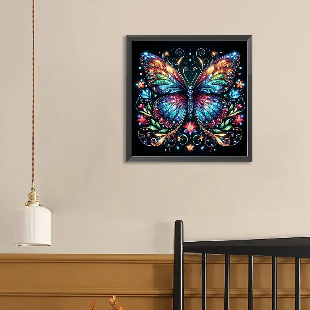 Diamond Painting - Full Round Drill - Butterfly(Canvas|40*40cm)