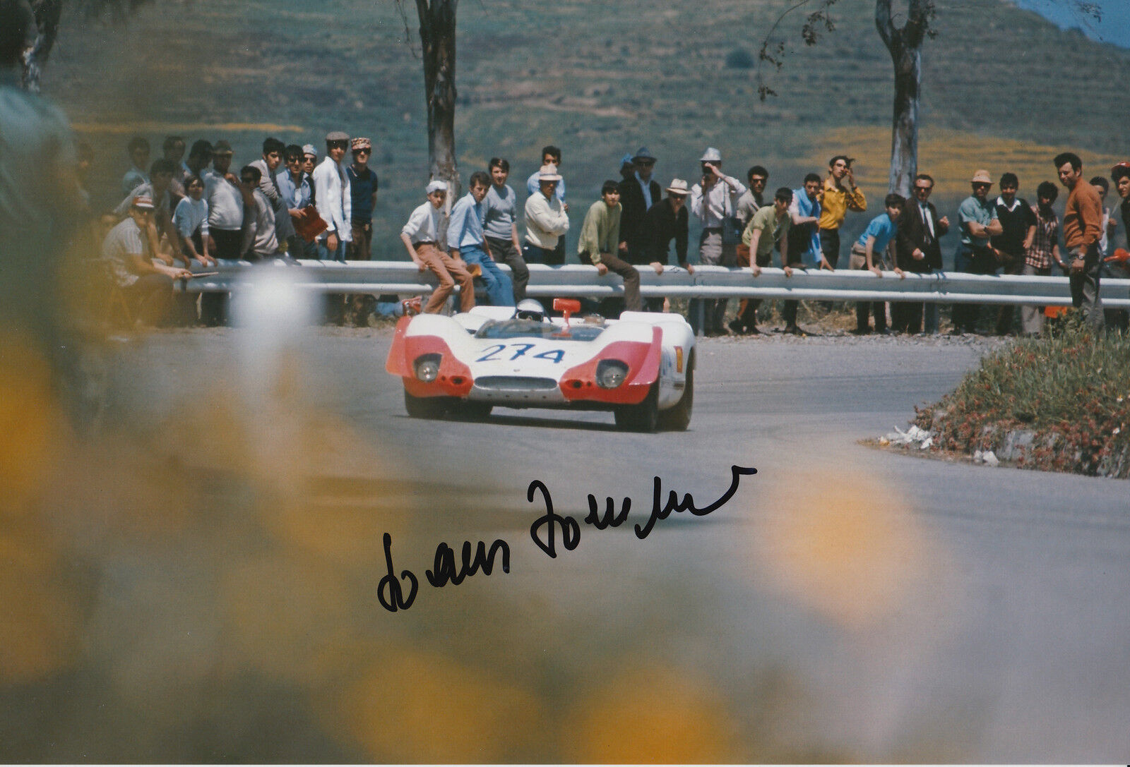 Hans Herrmann Hand Signed 12x8 Photo Poster painting Porsche 908 Targa Florio 1969.