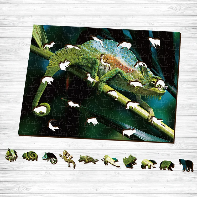 Ericpuzzle™ Ericpuzzle™Four-Horned Chameleon Wooden Puzzle