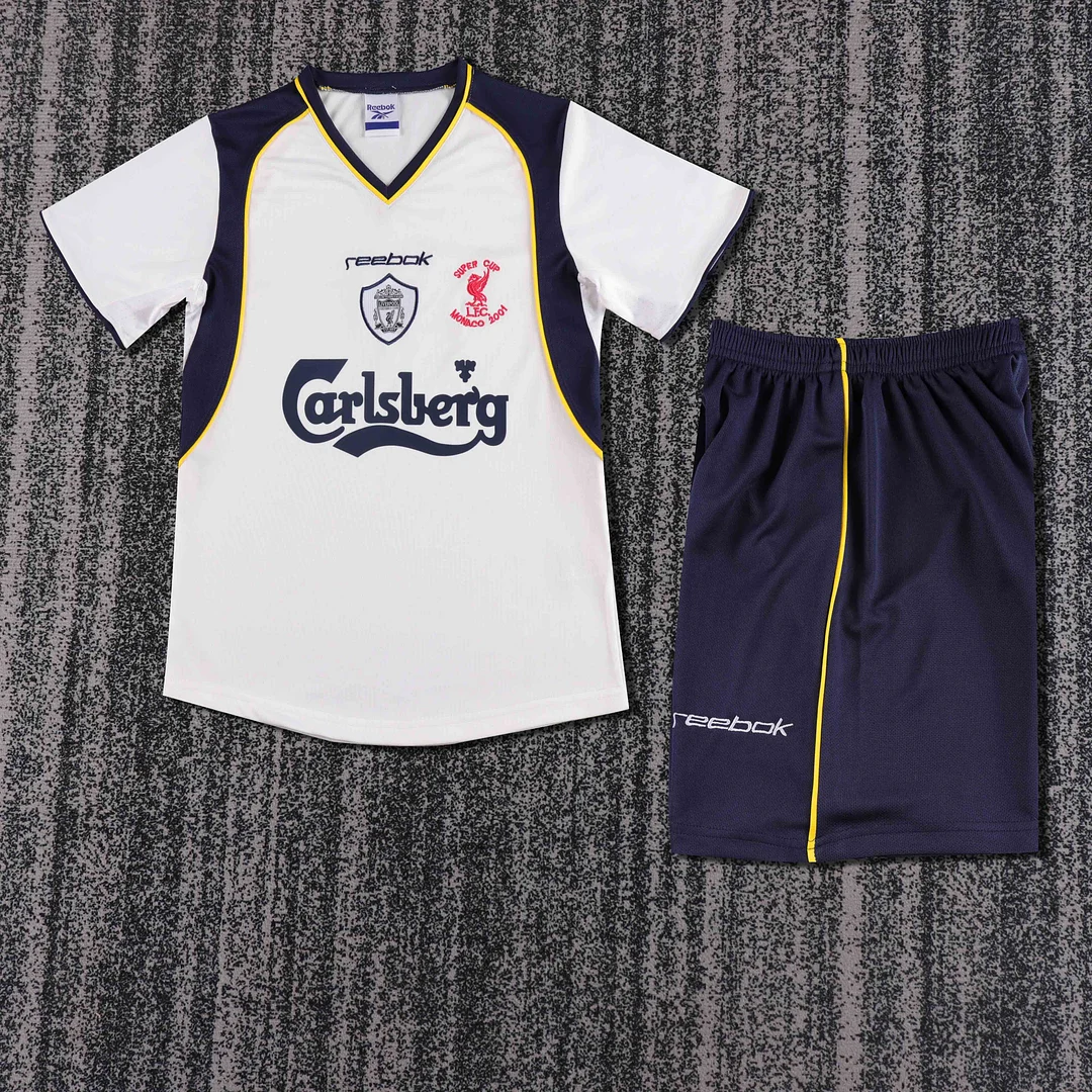 2001-2002 Retro Liverpool Away Football Jersey  Kids Size