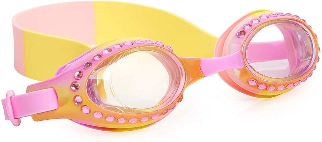 Kids Swimming Goggles - Ombre Rhinestone Swim Goggles for Girls - Ages 3+