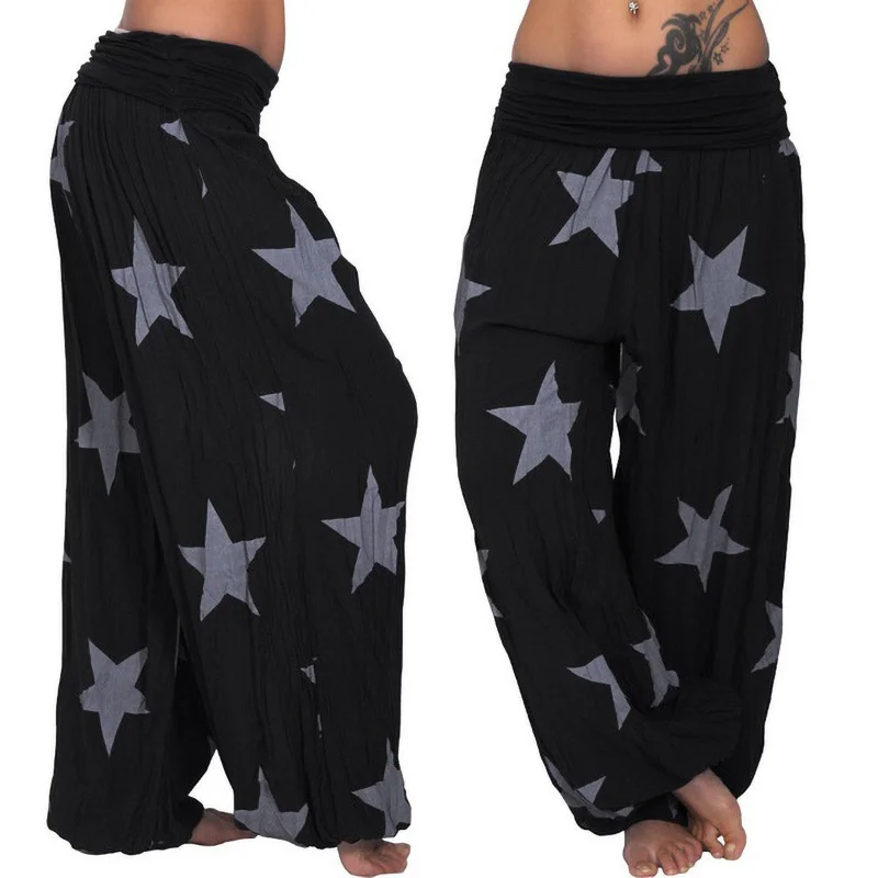 Churchf Churchf Autumn Summer Star Print Solid Color Harun Pants Large Size Lantern Pants Ebaywish Hot Style