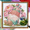 (US Only)Gnome Design DIY Bead Embroidery Kit 40x40cm 9CT Cross Stitch Kit for Home Decor